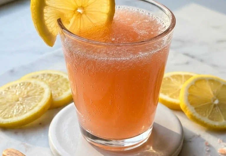 Pinterest pin image for pink salt trick recipe morning drink