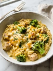 Cheesy Chicken Broccoli Orzo