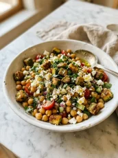 Chickpea Feta Avocado Salad