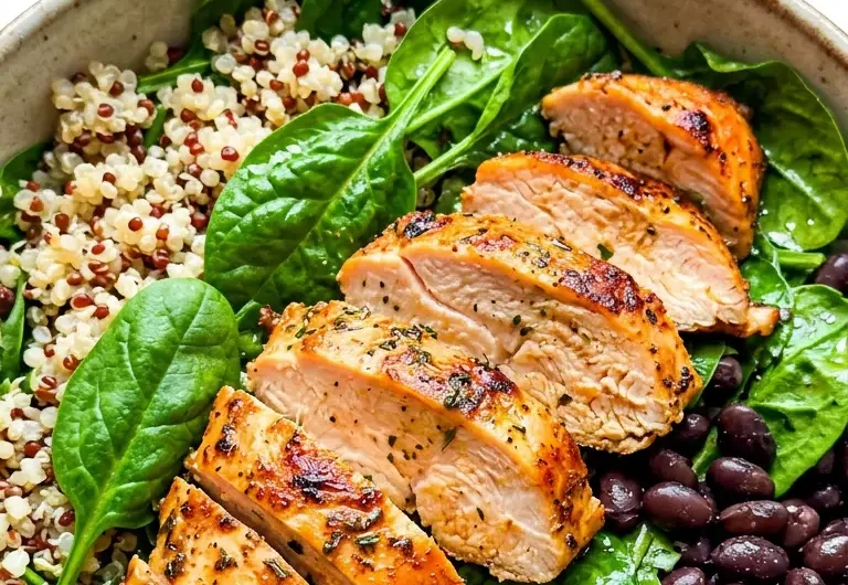 Pinterest pin image for easy clean high-protein meals recipe
