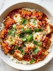 5-Min Cottage Cheese Chicken Parm Bowl [High Protein]