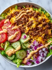 High Protein Cheeseburger Bowl [15-Min Low Carb Dinner]
