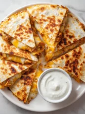 High Protein Chicken Ranch Quesadilla [10-Min Lunch]