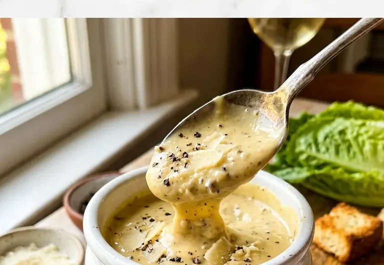 Pinterest pin image for homemade Caesar dressing recipe