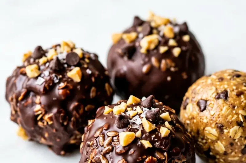 Pinterest pin for no-bake peanut butter energy bites recipe