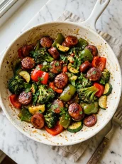 One-Pan Honey Garlic Kielbasa and Veggies