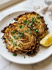 Oven Roasted Garlic Cabbage Steaks