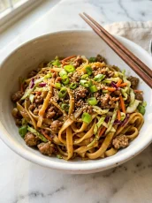 Easy Potsticker Noodle Bowl [One Pan, 30 Min]