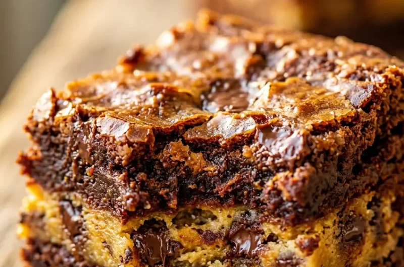 Pinterest pin for best slutty brownies with cookie dough recipe