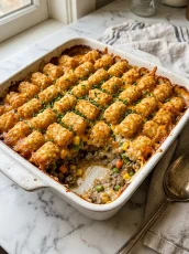 Tater Tot Casserole with Ground Beef