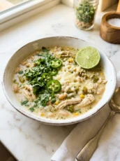 High Protein Low Carb White Chicken Chili