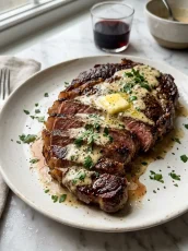 Steak with Creamy Garlic Sauce