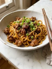Sticky Beef Noodles