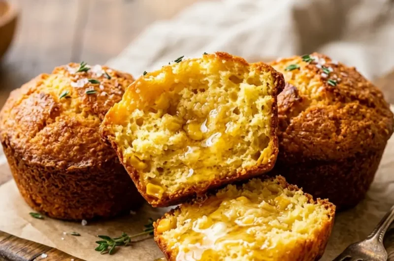 Pinterest pin image for Southern-style Honey Butter Cornbread Poppers
