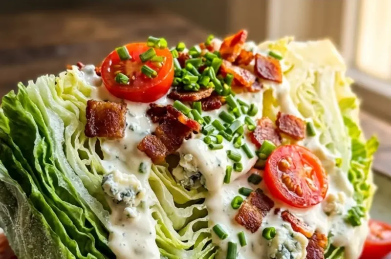 Pinterest pin image for classic wedge salad
