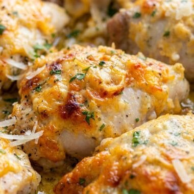 Cheddar Ranch Baked Chicken Thighs