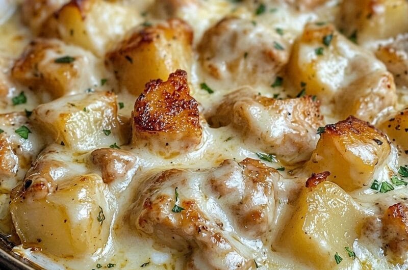 Garlic Parmesan Crockpot Chicken and Potatoes
