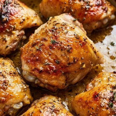 Baked Honey Mustard Chicken Thighs