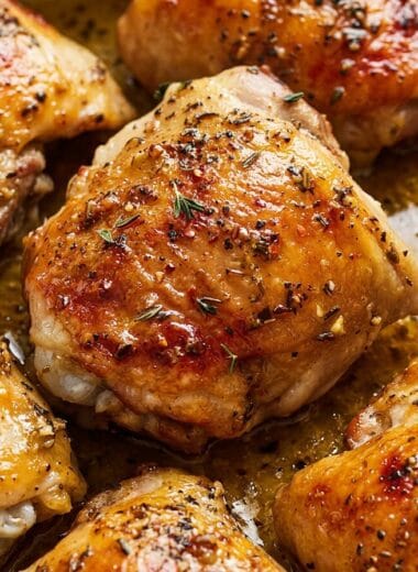 Baked Honey Mustard Chicken Thighs