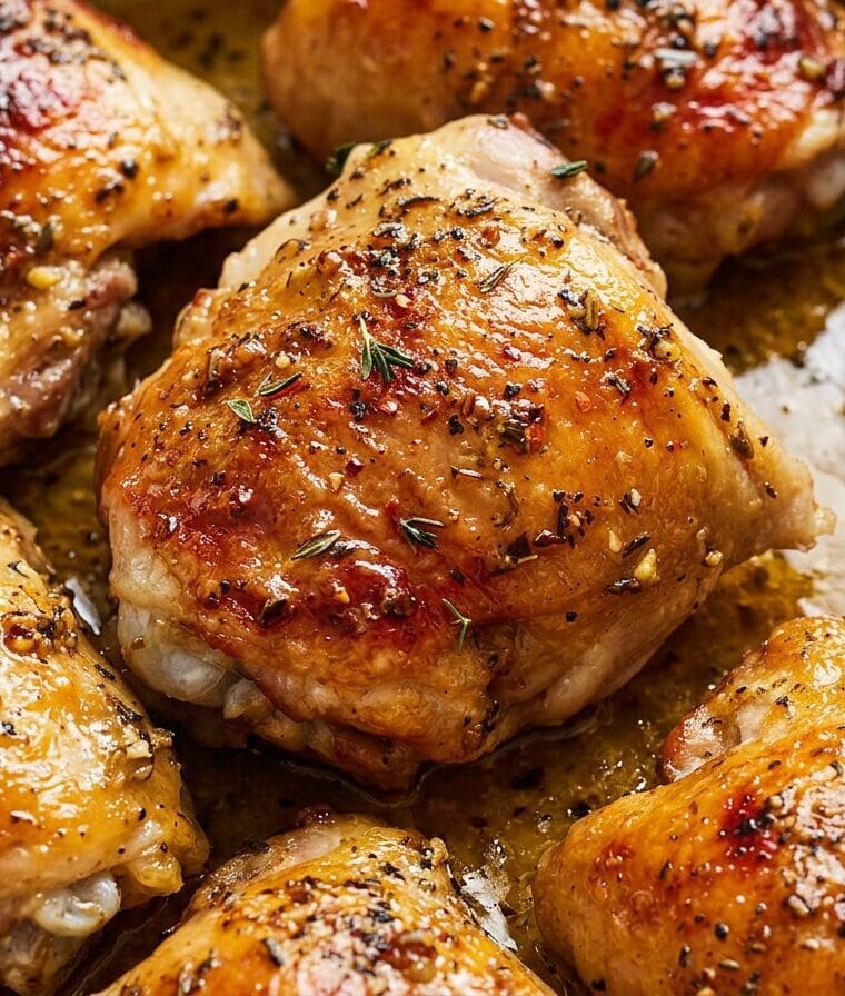 Baked Honey Mustard Chicken Thighs