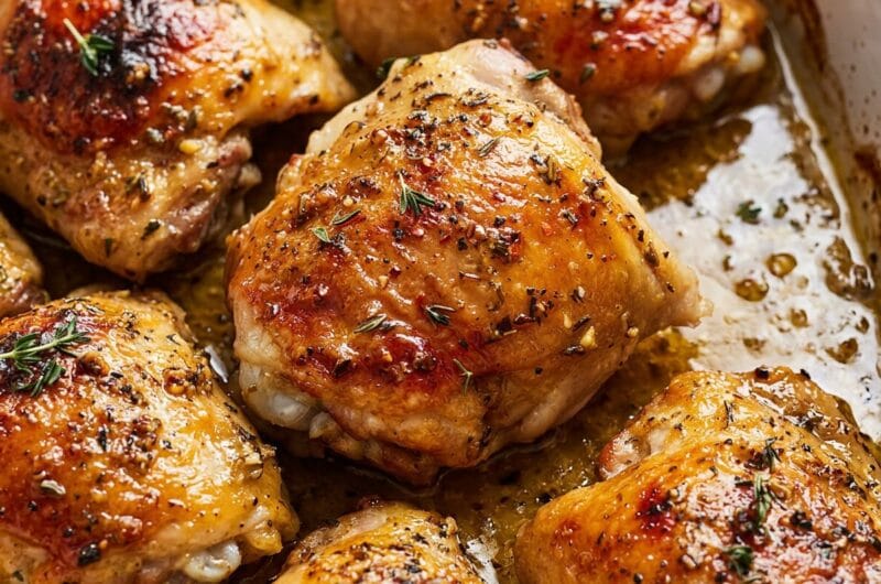 Baked Honey Mustard Chicken Thighs