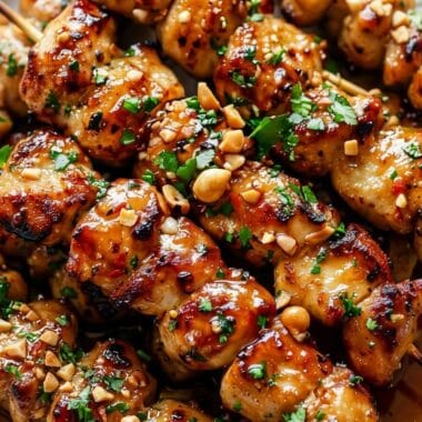 Honey Garlic Chicken Skewers