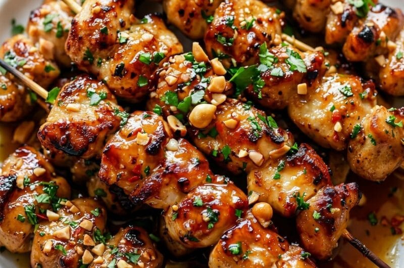 Honey Garlic Chicken Skewers