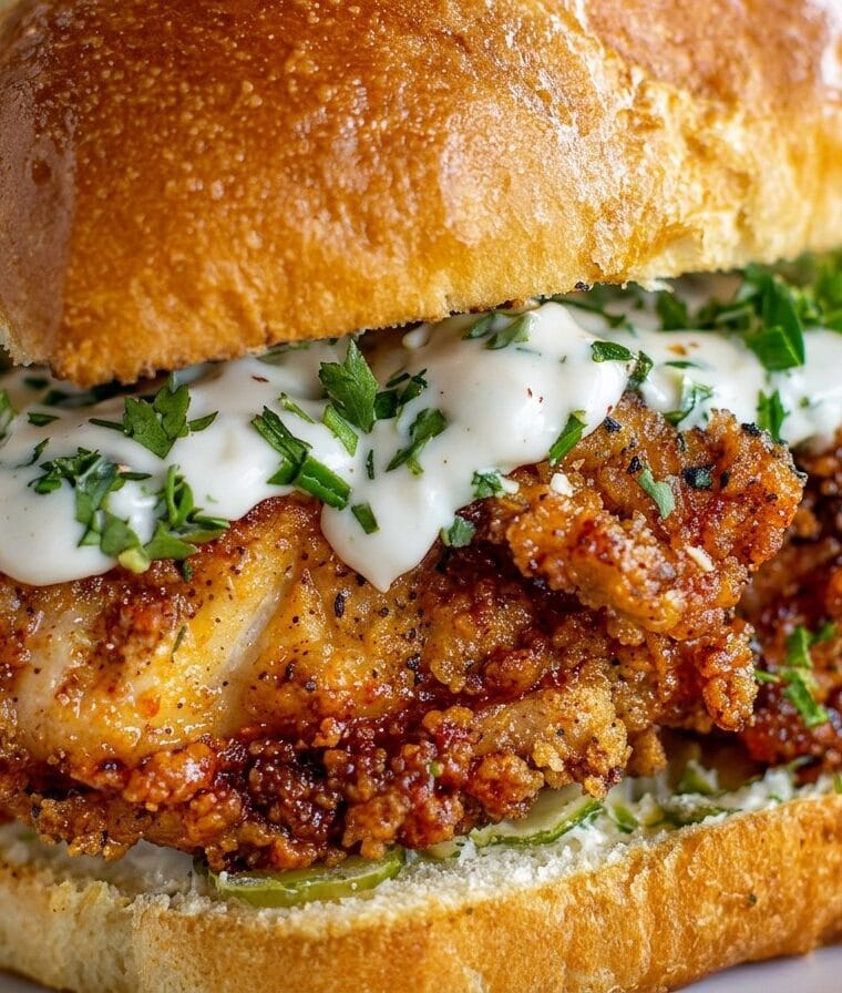 Cajun Crispy Chicken Sandwich with Aioli