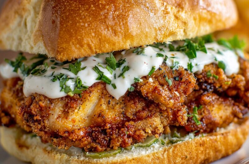 Cajun Crispy Chicken Sandwich with Aioli