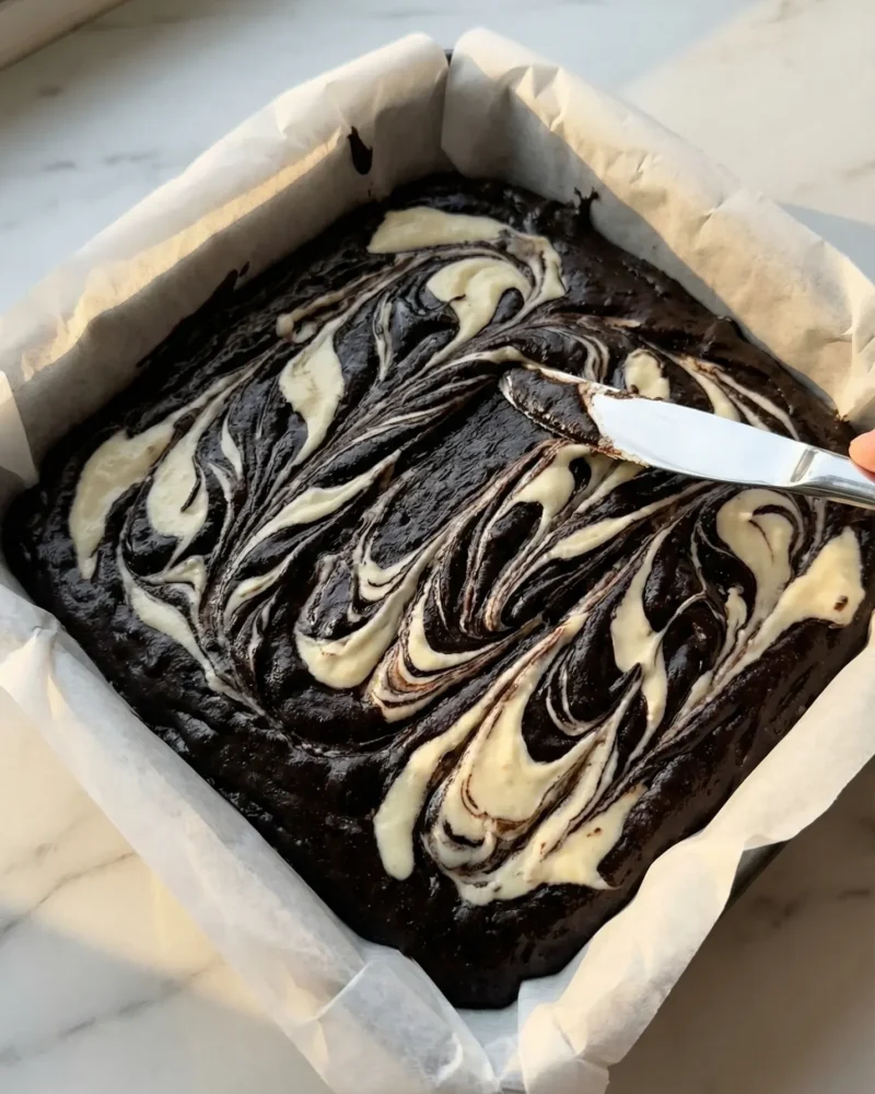 cheesecake-brownies-process